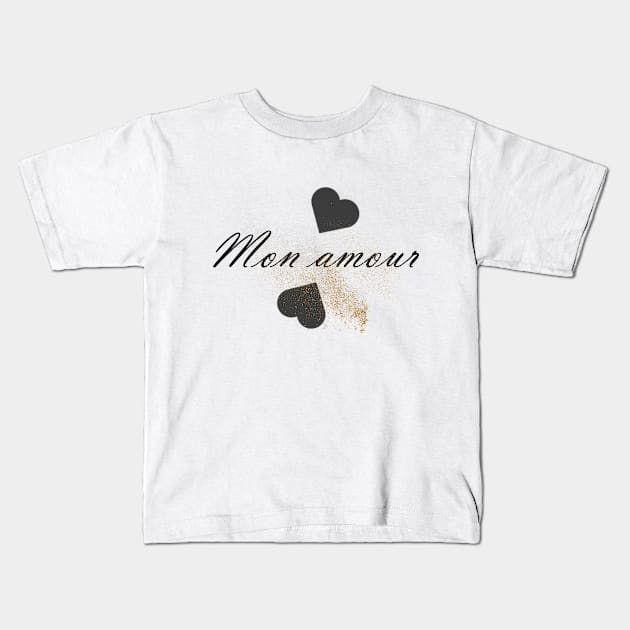 mon amour Kids T-Shirt by SamoModa